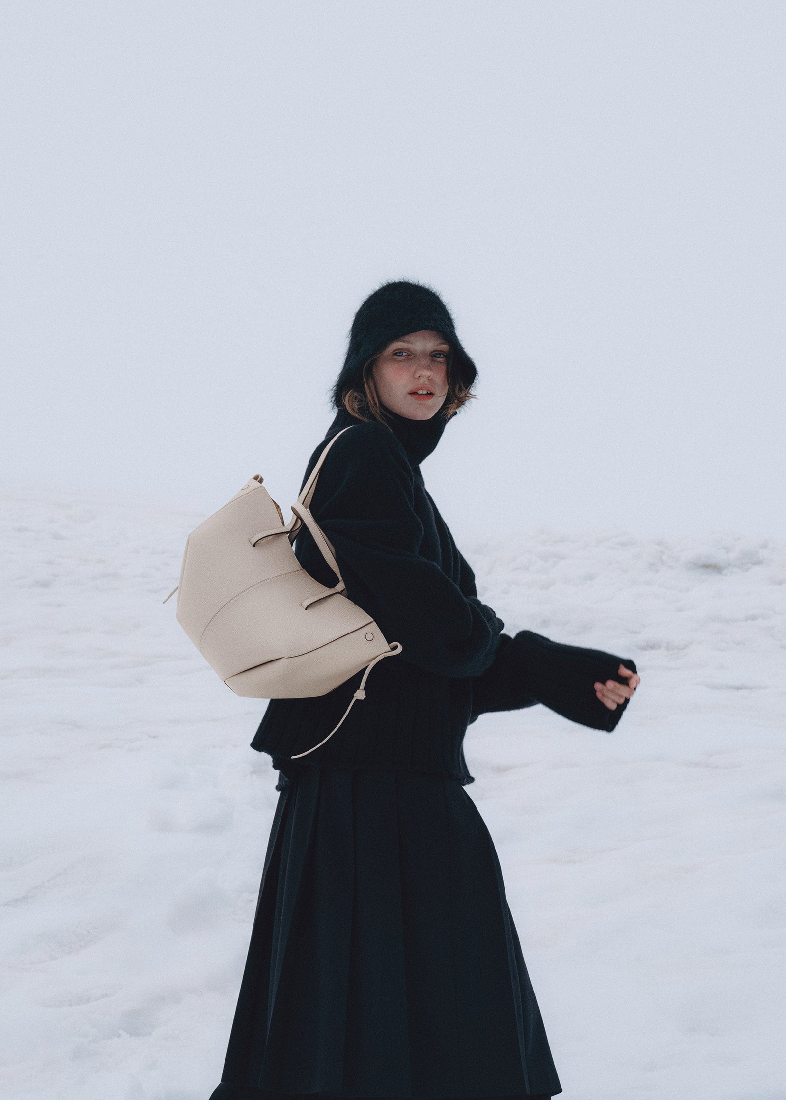 Polene Cyme Mini Edition Textured Bag - Mist