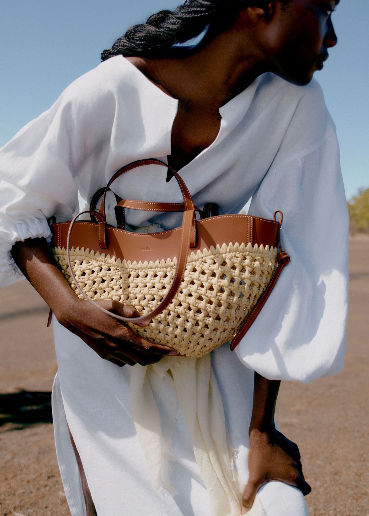 Polene Cyme Mini Edition Raffia Bag