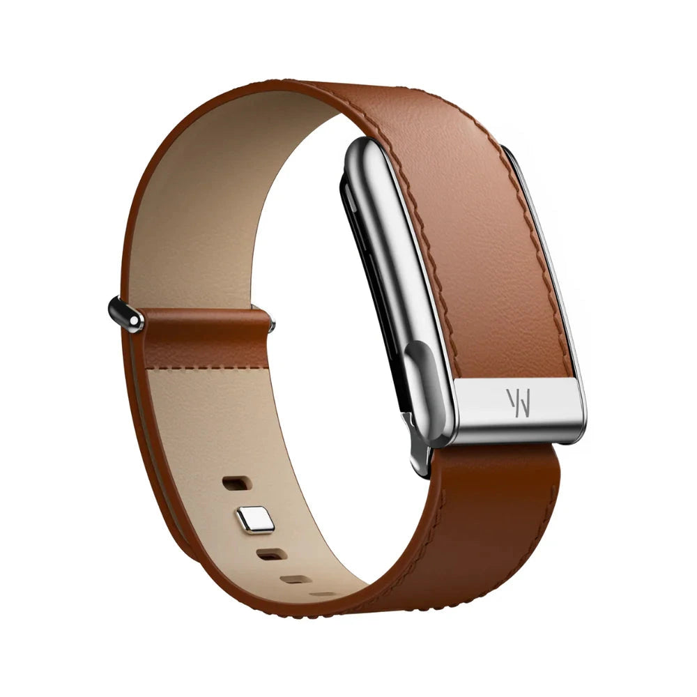 Whoop MG Strap - LEATHERLUXE STRAIGHT CHESTNUT CREAM WITH TITANIUM