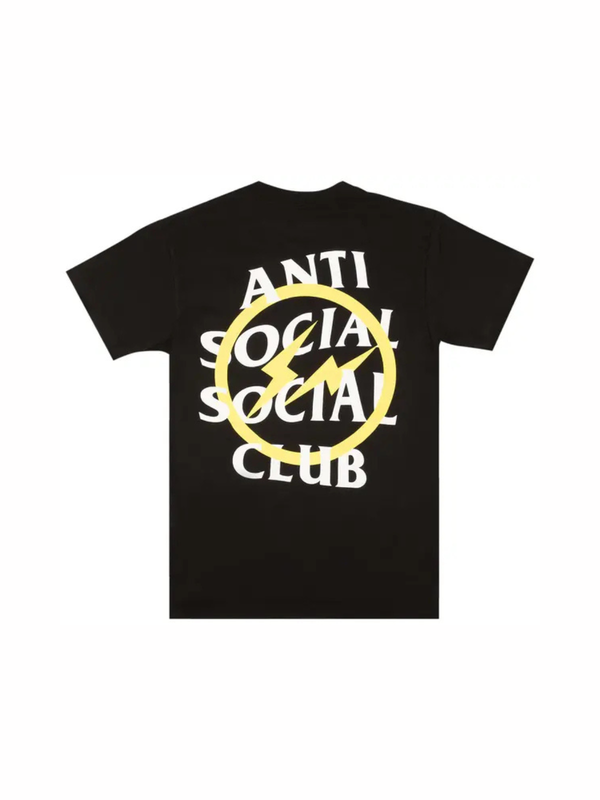 Anti Social Social Club x Fragment Design Yellow Bolt Tee Black