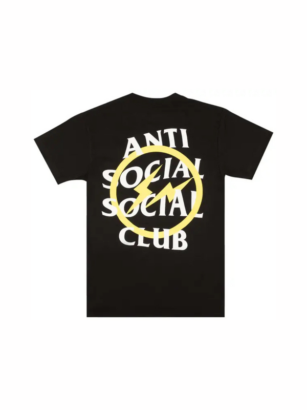 Anti Social Social Club x Fragment Design Yellow Bolt Tee Black - reference