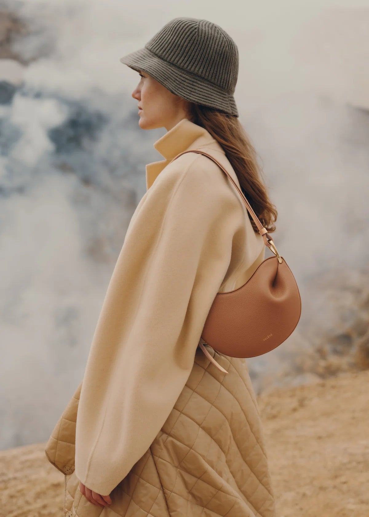 Polene Tonca Edition Duo Bag - Camel