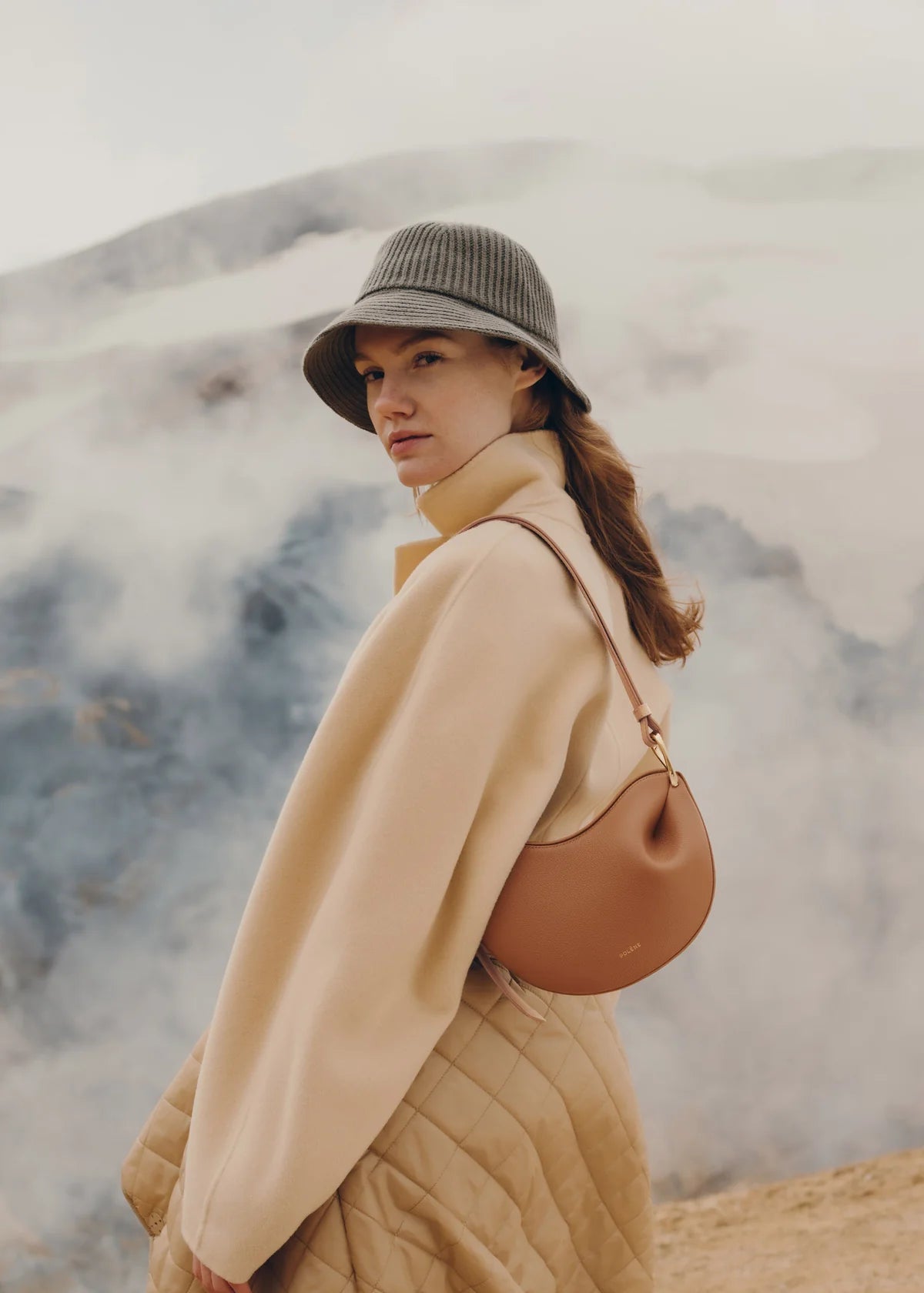 Polene Tonca Edition Duo Bag - Camel