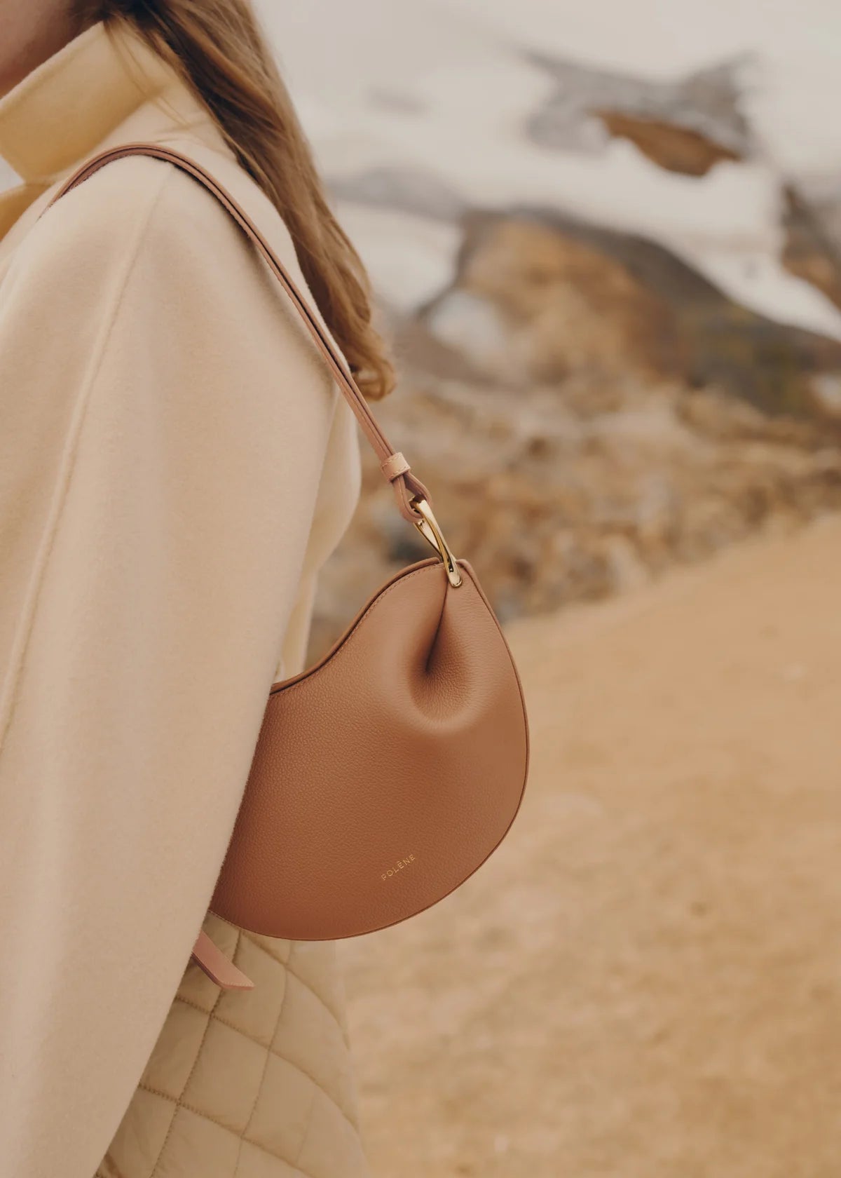 Polene Tonca Edition Duo Bag - Camel