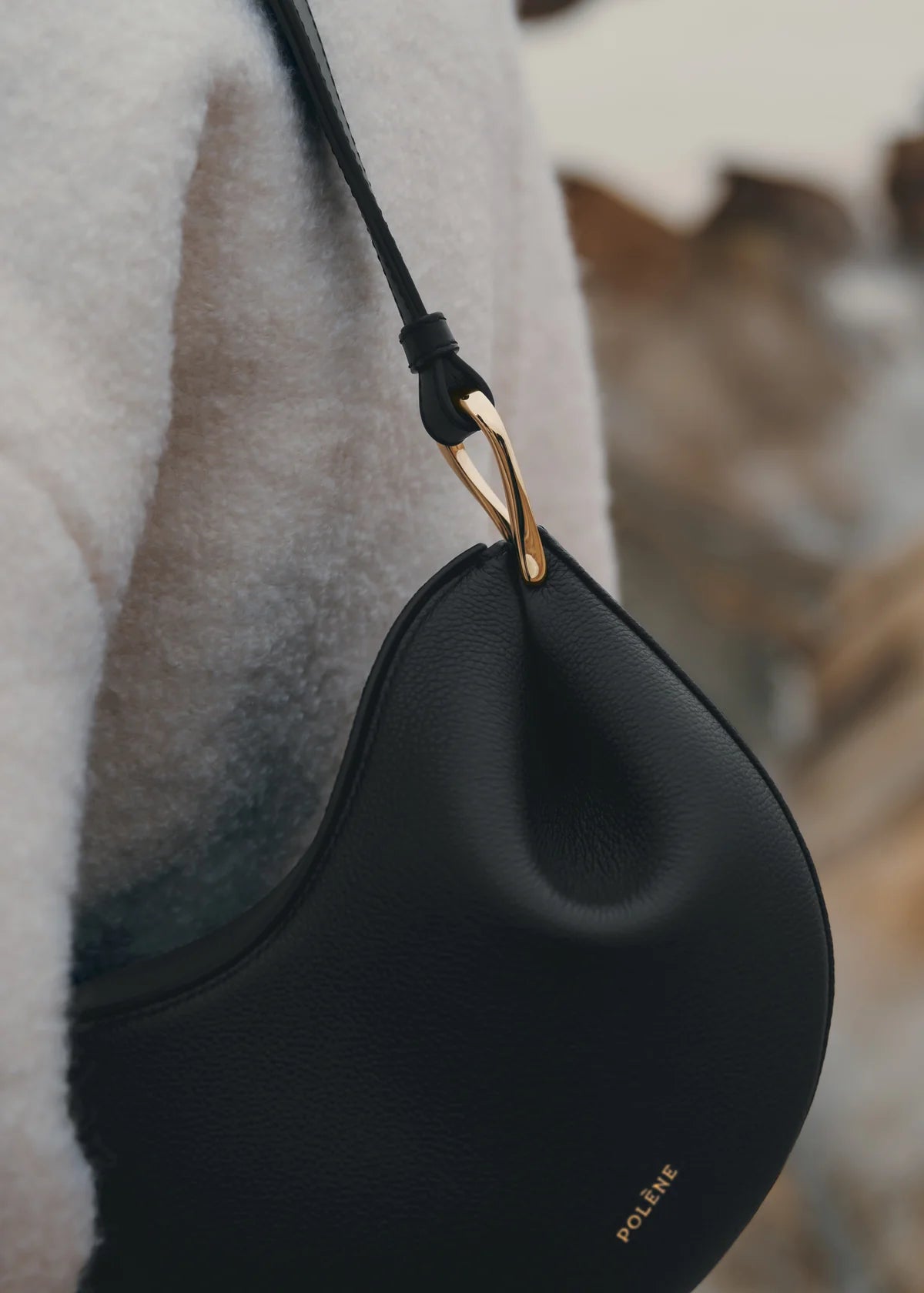 Polene Tonca Edition Textured Bag - Black