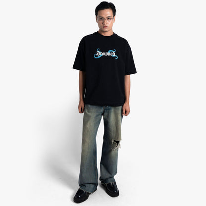 Khaaki Oversized T Shirt - Drowned in Darkness
