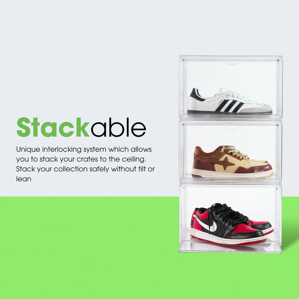 Helios Side Drop Abode Sneaker Storage Box - Transparent