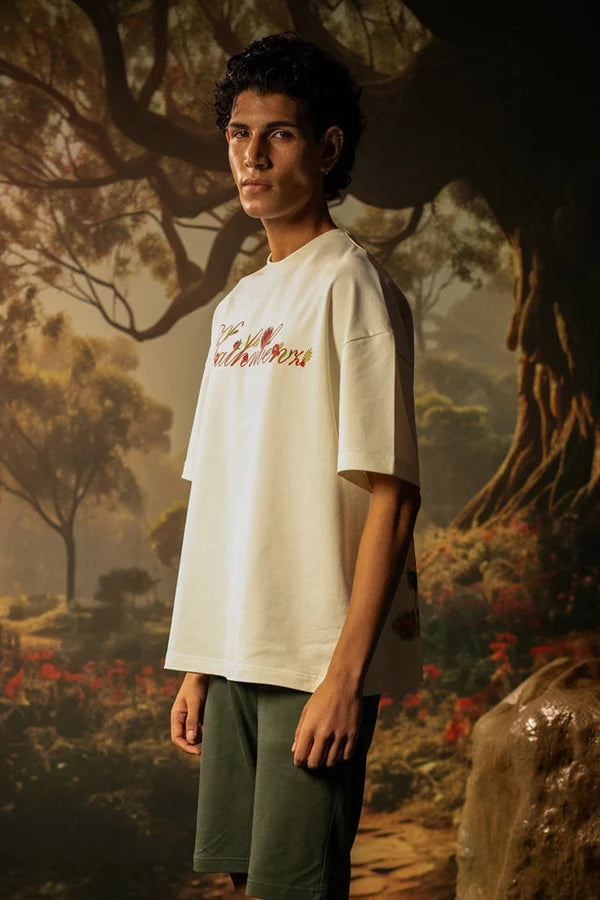 Kathnbenz Oversized Navy White T-Shirt - The Eden's Oath