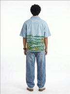 Off Sinners Oversized Denim Shirt - Raw Tide