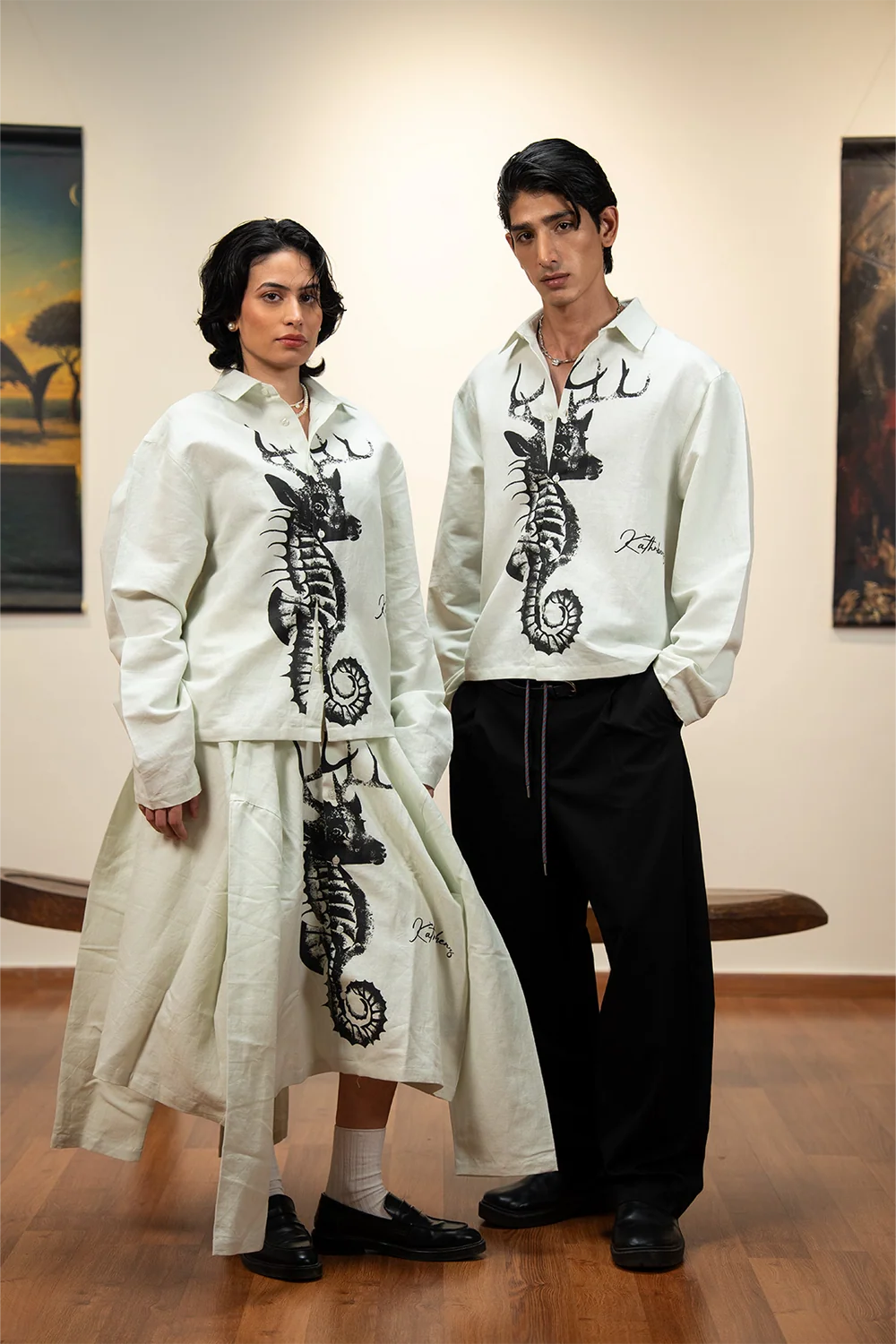Kathnbenz Oversized Pistachio Linen Shirt - Sea Reindeer