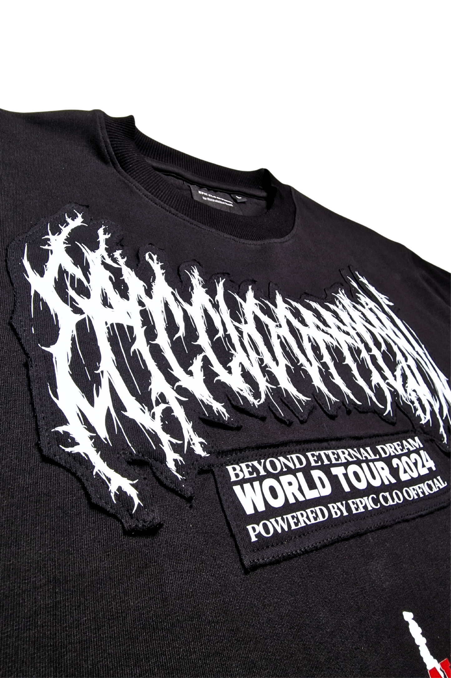 EPIC Oversize Black T-shirt 'World Tour V2'