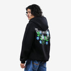 Khaaki  Oversized Zipper Hoodie Black - Bitch's Desire