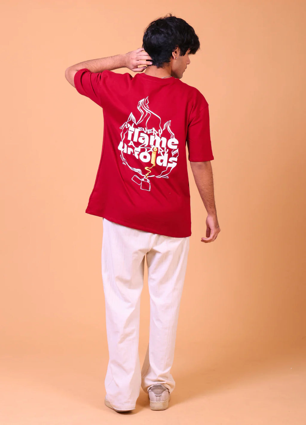 RYVE Oversized T-Shirt Red - Kindled