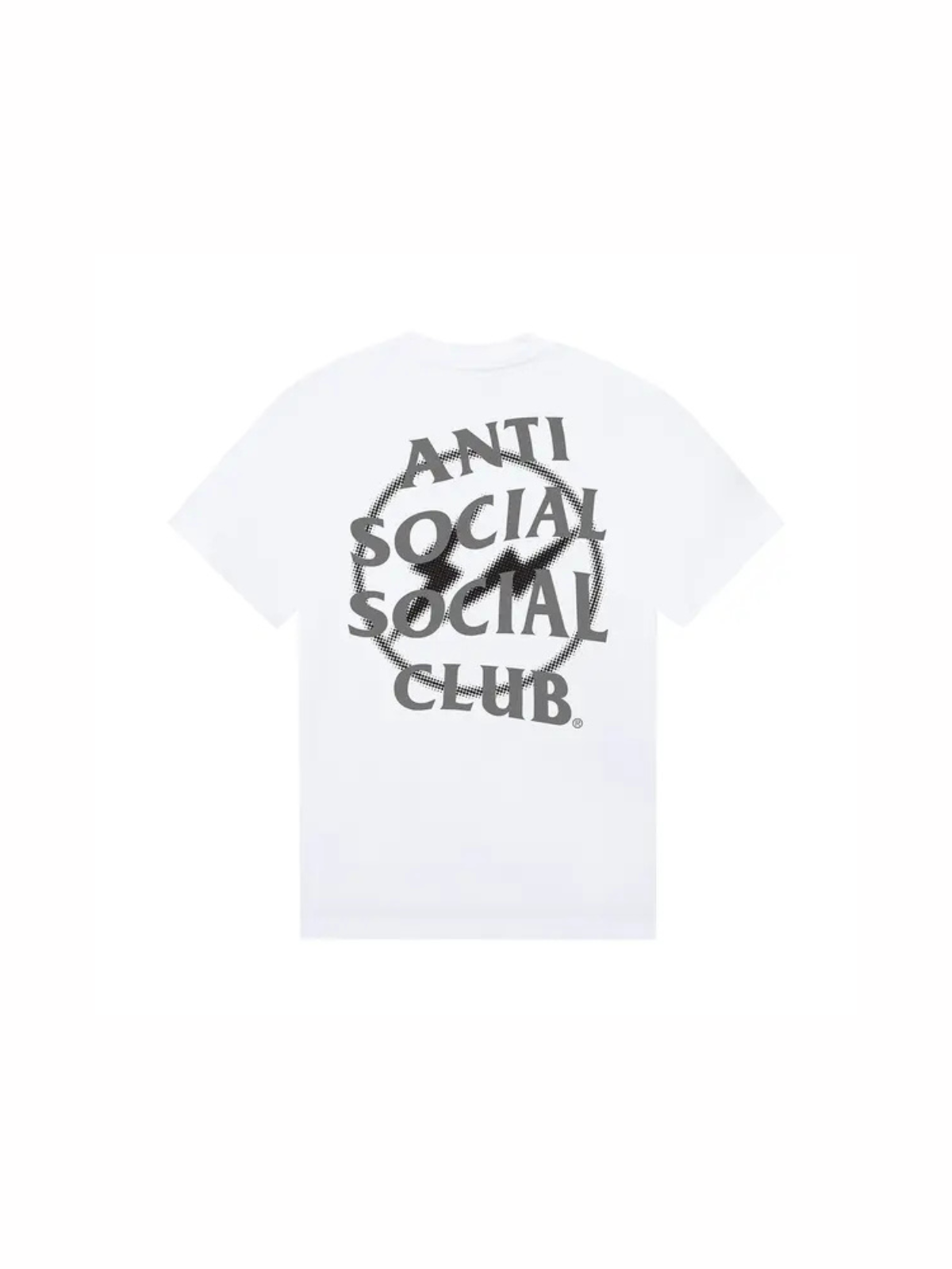 Anti Social Social Club x Fragment Design Half Tone Logo Tee White and Grey