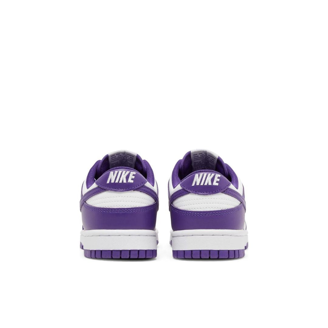 back view of Nike Dunk Low 'Championship Purple'