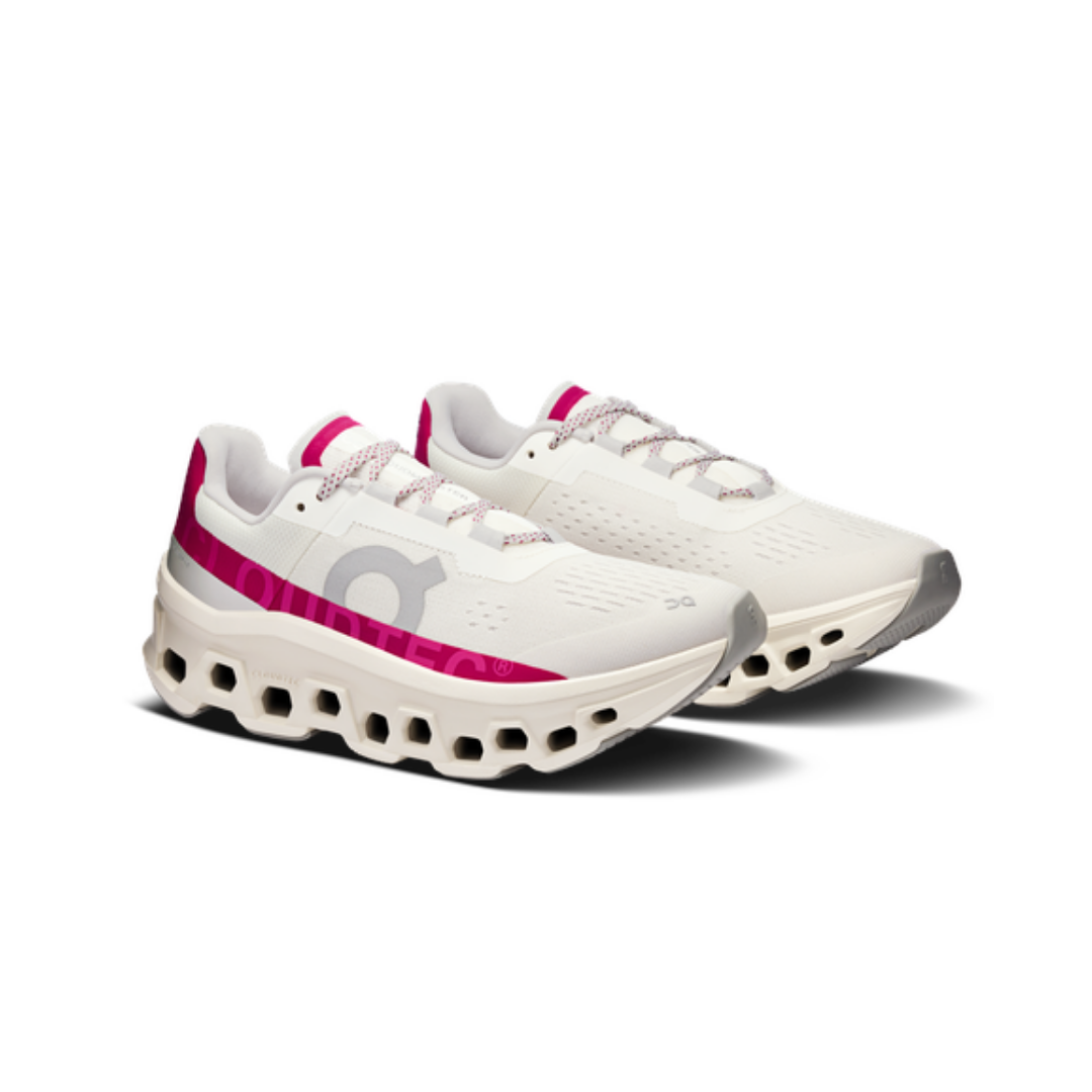 ON Running Cloudmonster Ivory Grenadine