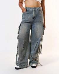 Volfsbane First Cargo Jeans - Blue