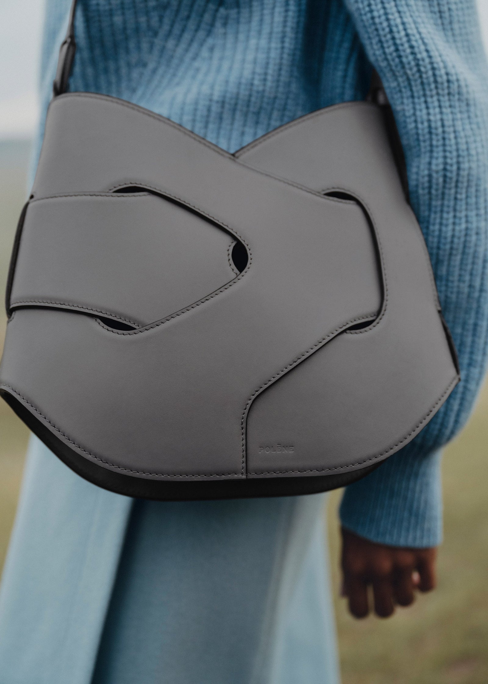 Polene Nodde Hobo Bag - Stone