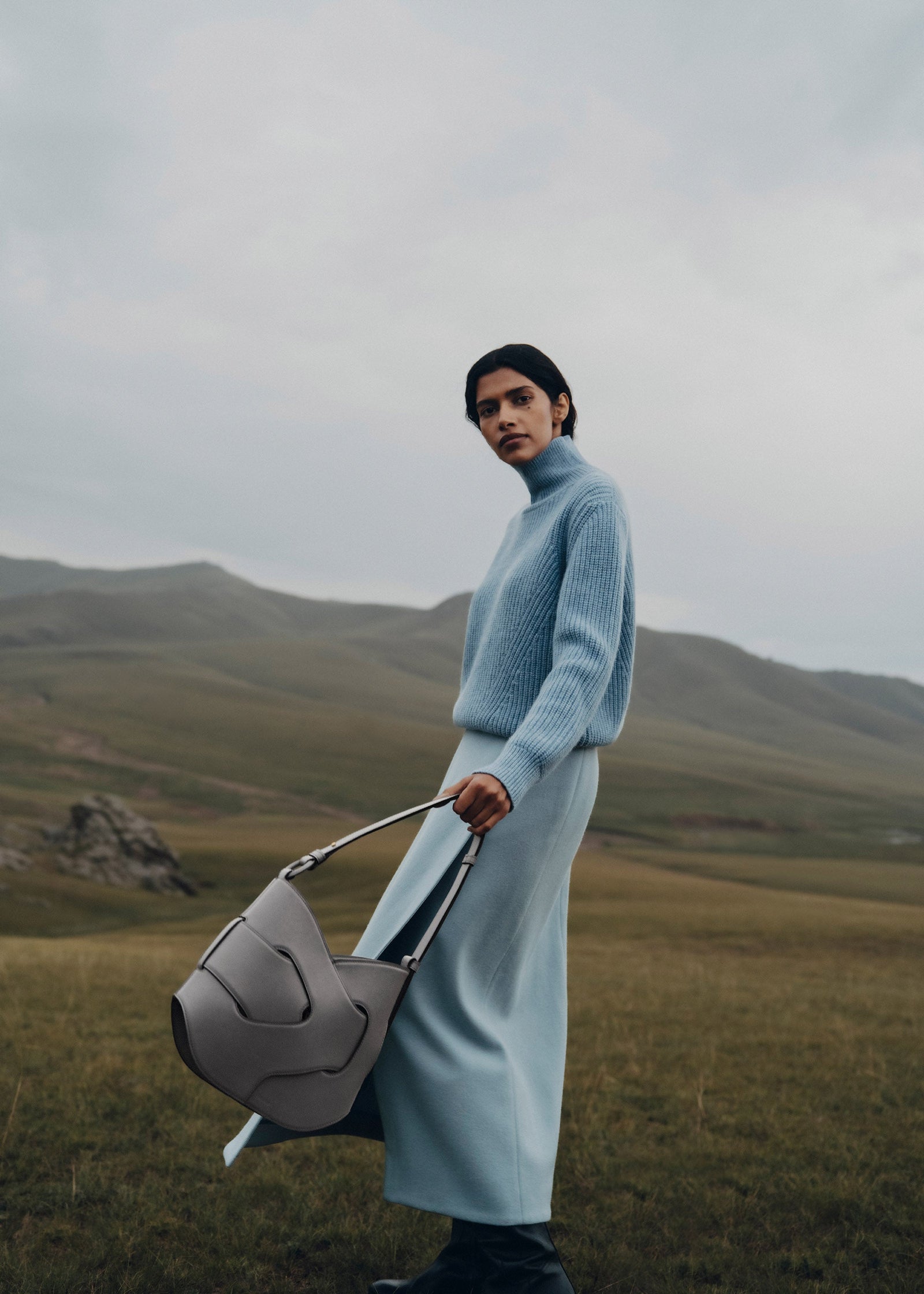 Polene Nodde Hobo Bag - Stone