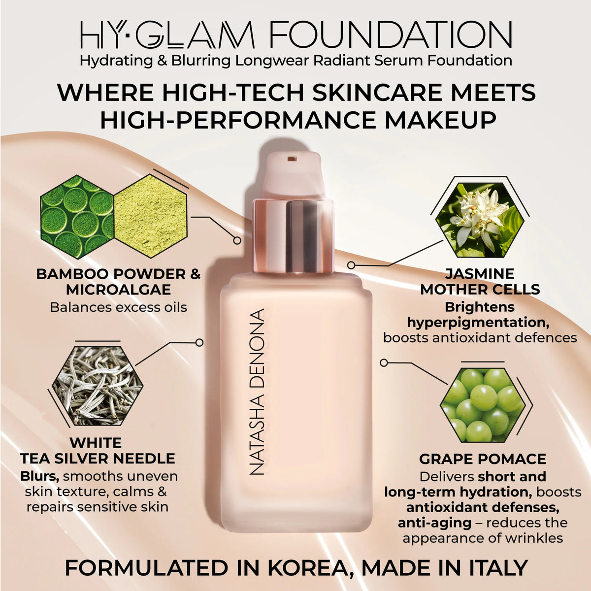 Natasha Denona HY-GLAM Foundation - RN1 Fair Rosy Neutral