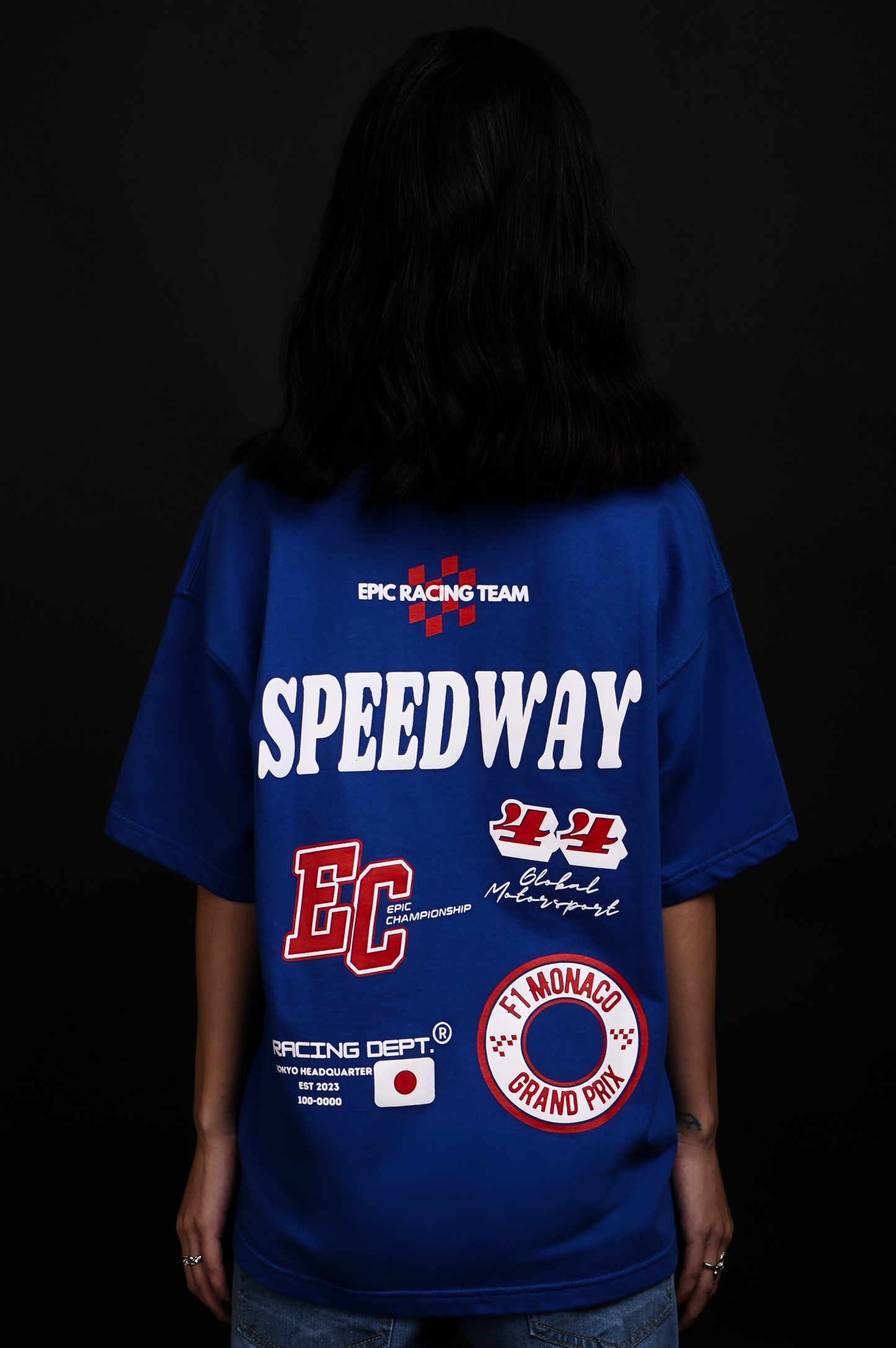 EPIC Oversize Blue T-shirt 'Speedway'