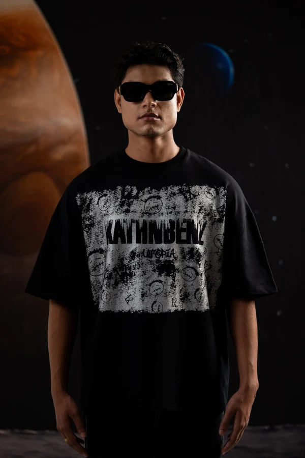 Kathnbenz Oversized Black T-Shirt - Dark Utopia