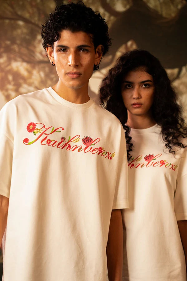 Kathnbenz Oversized Navy White T-Shirt - The Eden's Oath