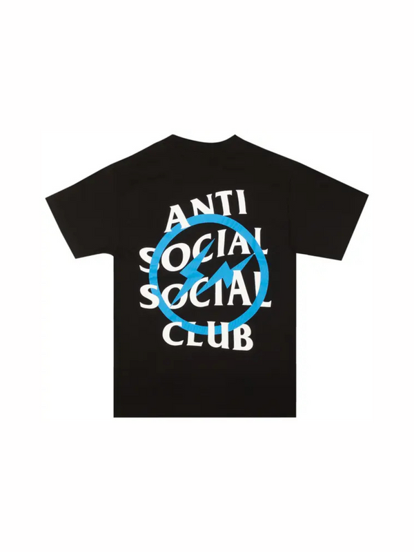 Anti Social Social Club x Fragment Design Blue Bolt Tee Black - reference