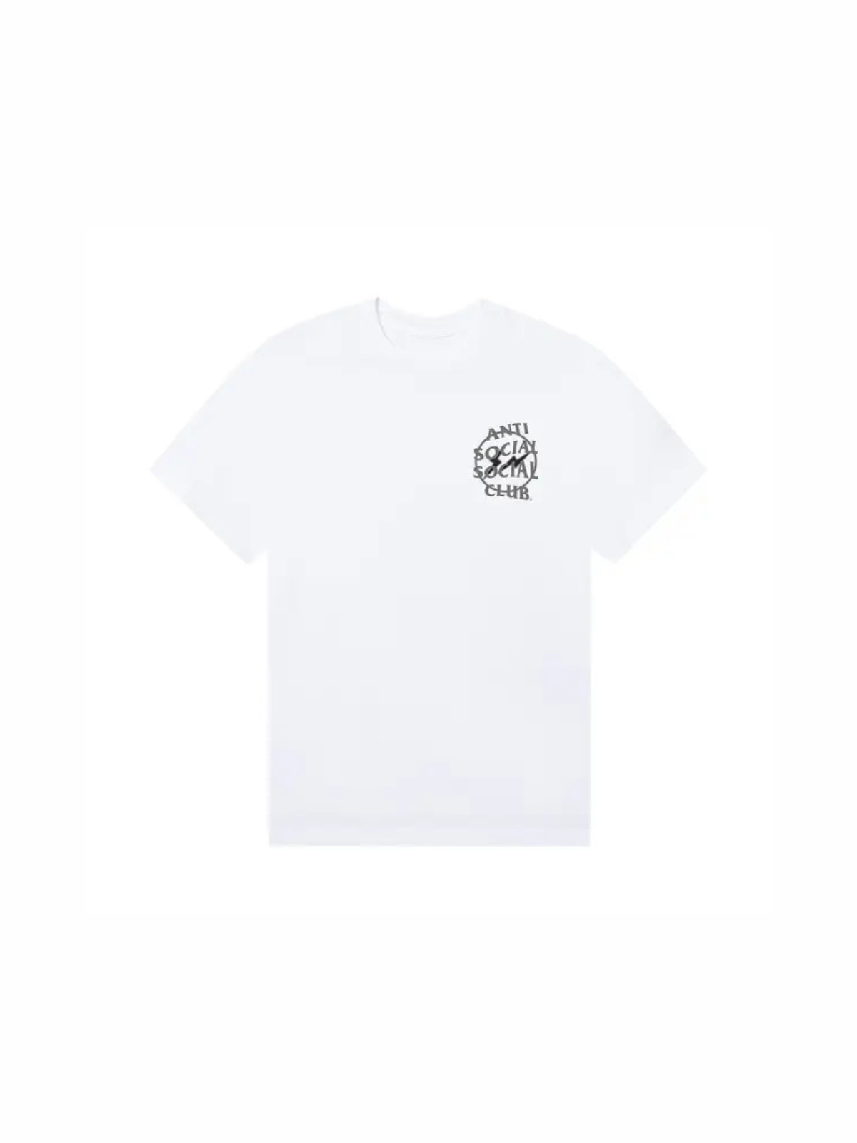 Anti Social Social Club x Fragment Design Half Tone Logo Tee White and Grey