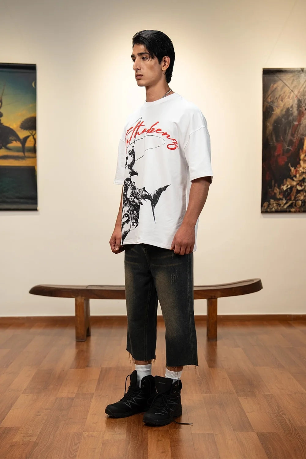 Kathnbenz Oversized White T-Shirt - Abyss Hunter