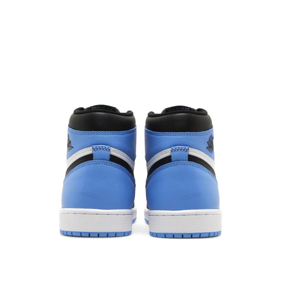 Back view of Air Jordan 1 High OG UNC Toe