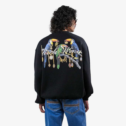 Khaaki Oversized Sweatshirt Black - Rich Wings