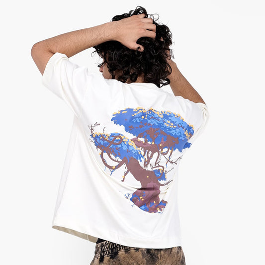 Khaaki Oversized T Shirt - Mystic Canopy