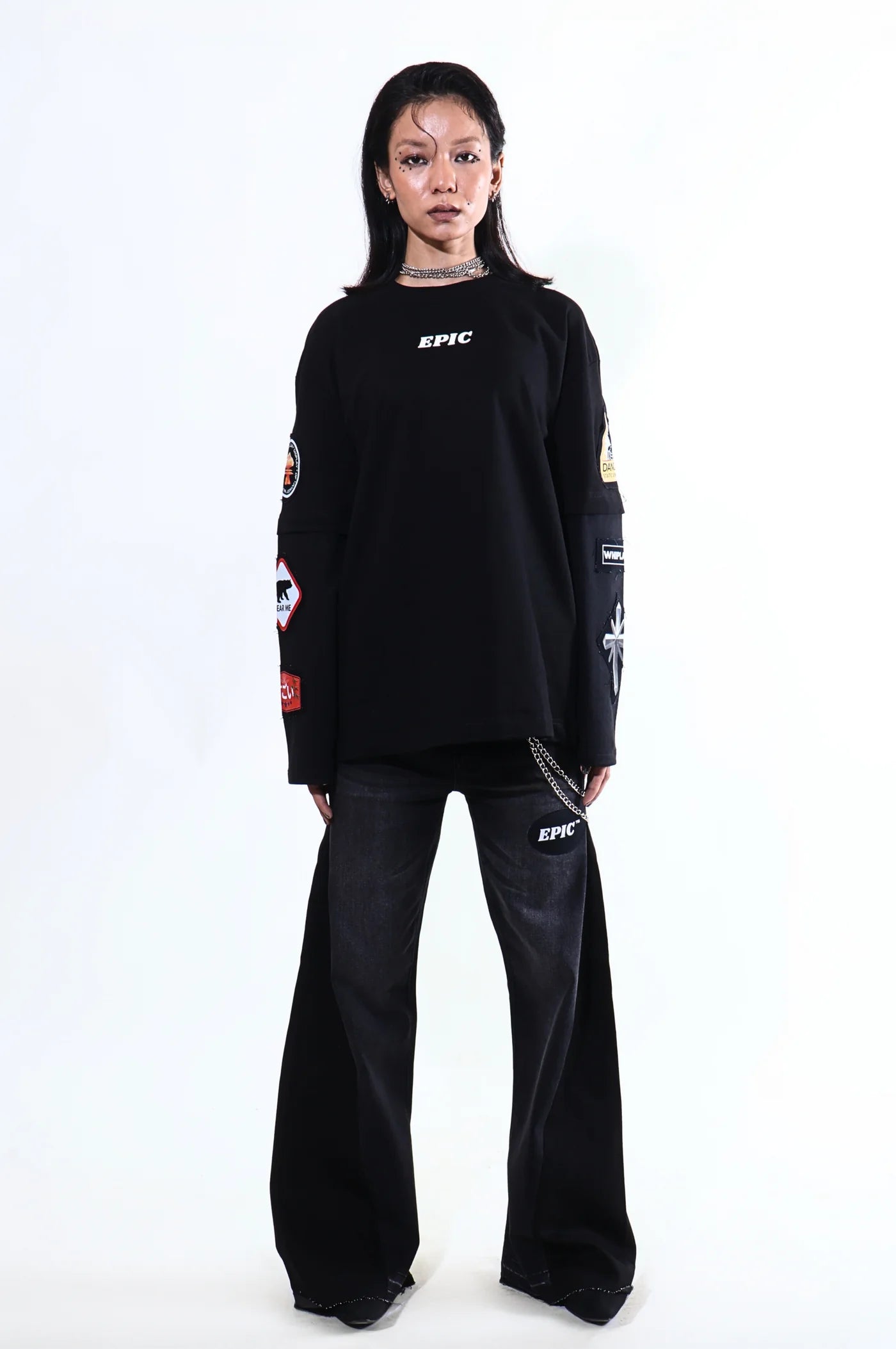 EPIC Oversize Black Full Sleeve T-shirt 'Elements'