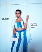 Rising Among Stripe Denim Pant - Blue