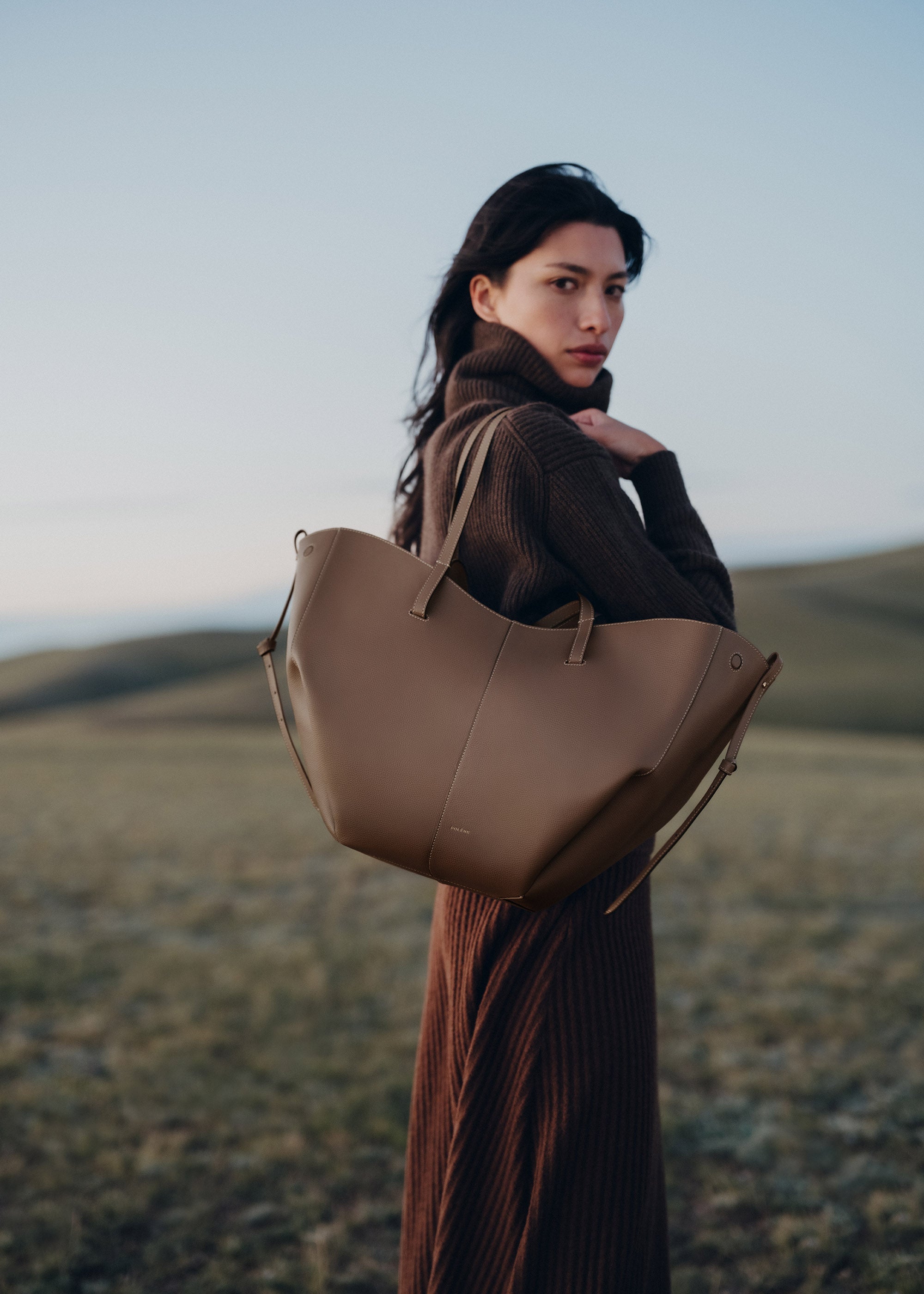 Polene Cyme Edition Textured Bag - Root