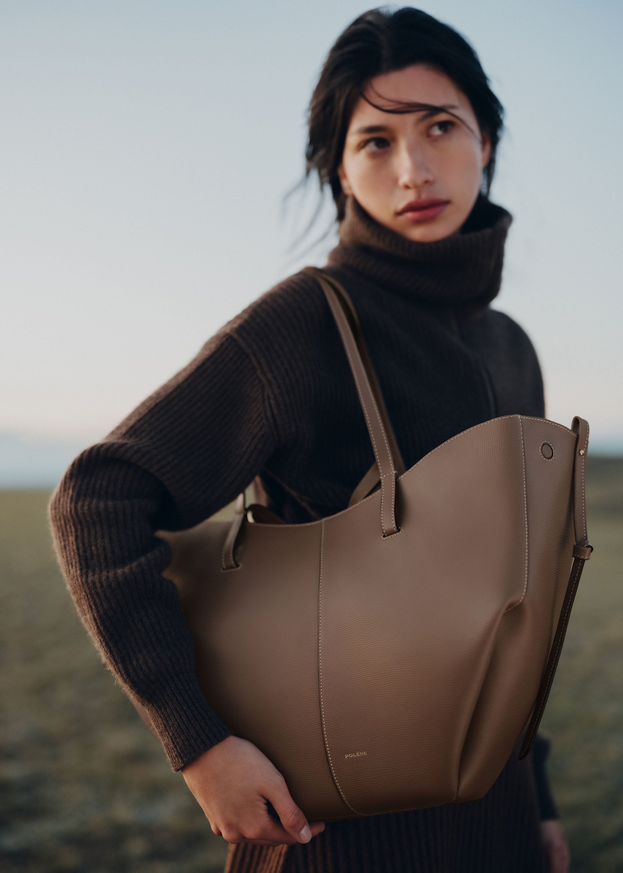 Polene Cyme Edition Textured Bag - Root