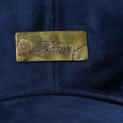 Navy Blue Suede Cap