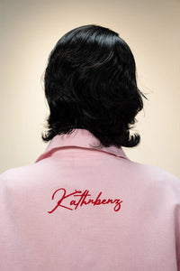 Kathnbenz Oversized Pink Linen Shirt - Lovester