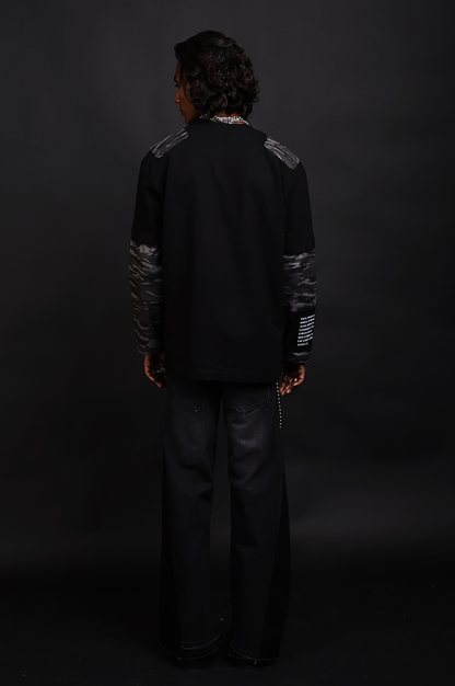 EPIC Oversize Black Full Sleeve T-shirt '777'