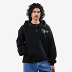 Khaaki  Oversized Zipper Hoodie Black - Bitch's Desire