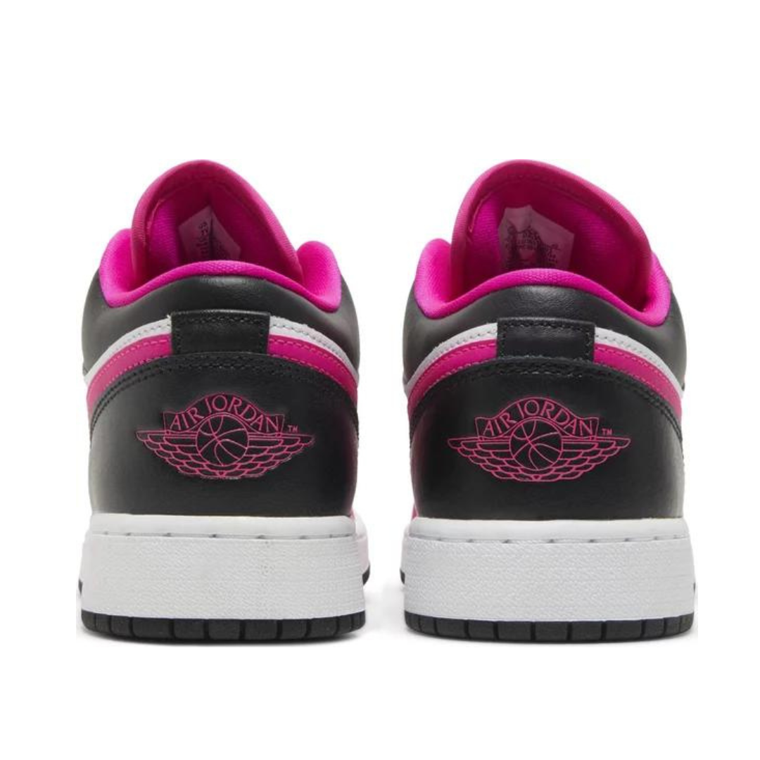 Back/Heel view of Air Jordan 1 Low Fierce Pink