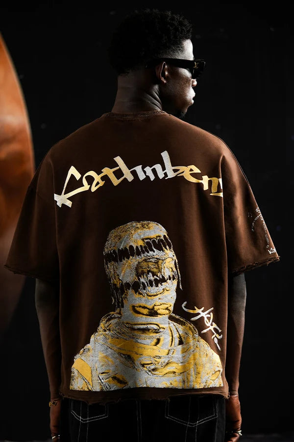 Kathnbenz Oversized Brown T-Shirt - Astro Phantom