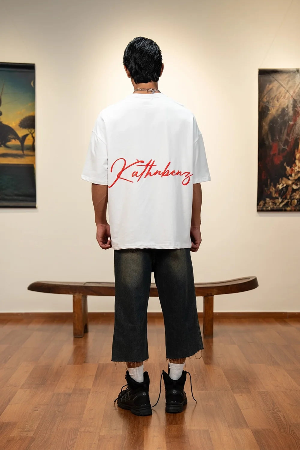 Kathnbenz Oversized White T-Shirt - Abyss Hunter