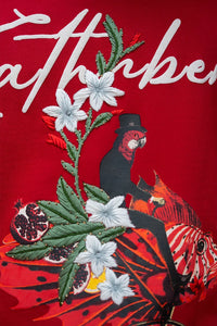 Kathnbenz Oversized Red T-Shirt - The Floating Ride