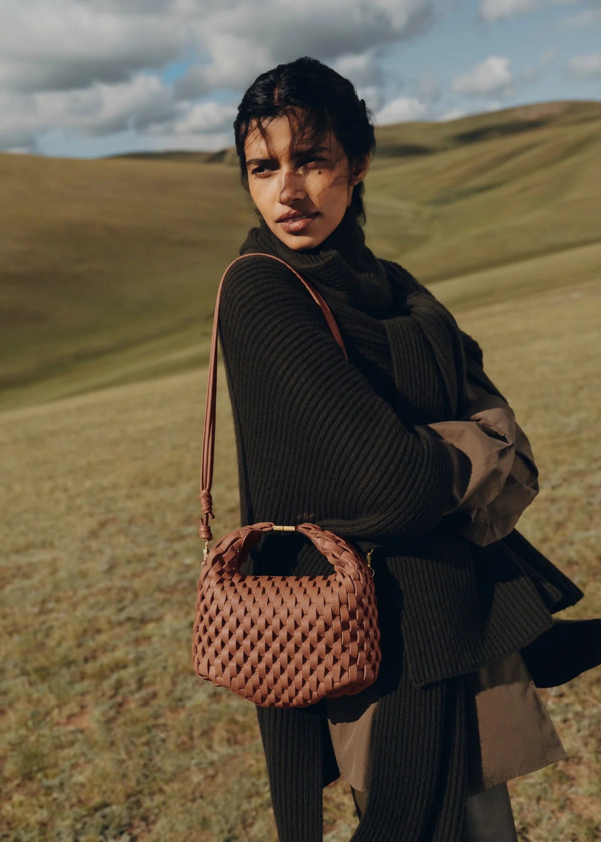 Polene Beri Edition Onda Bag - Cognac