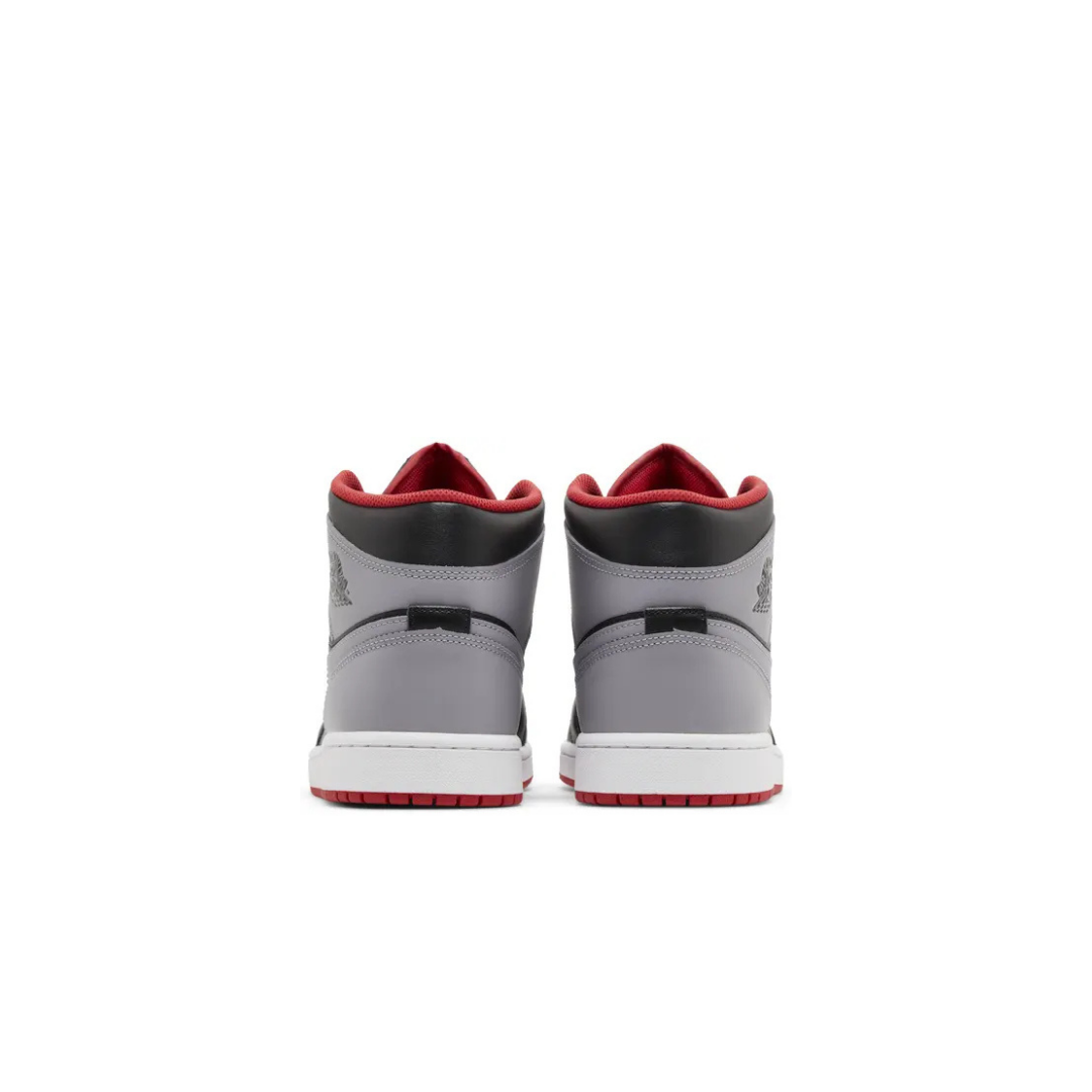 Air Jordan 1 Mid 'Bred Shadow /Grey Fire Red'