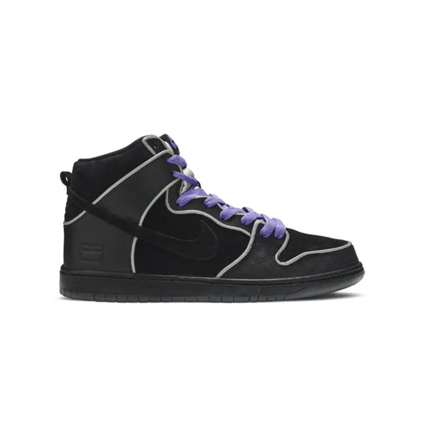 Nike SB Dunk High Black Purple Box