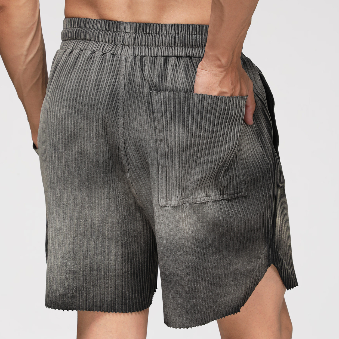 RX Ribbed Shorts - Smoke