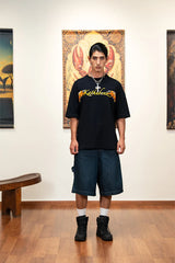 Oversized Black T-Shirt - Tiger Claw